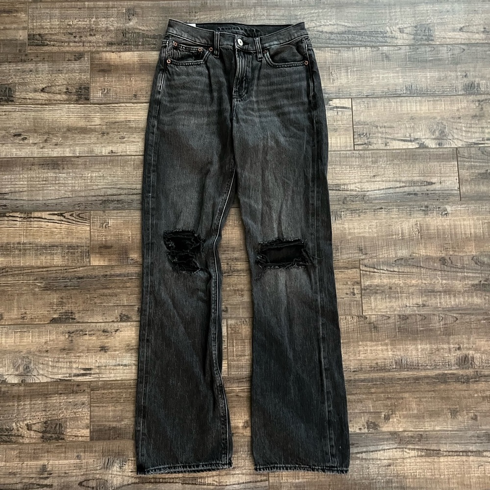 American eagle size 0 faded black jean